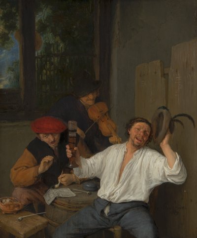 The Merry Drinkers by Adriaen Jansz. van Ostade