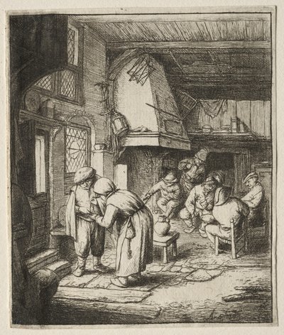 The Peasant settling his debt by Adriaen Jansz. van Ostade