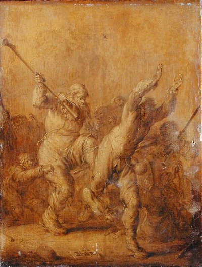 Beggars Fighting by Adriaen Pietersz. van de Venne