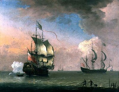 The Morning Gun by Adriaen van (attr. to) Diest