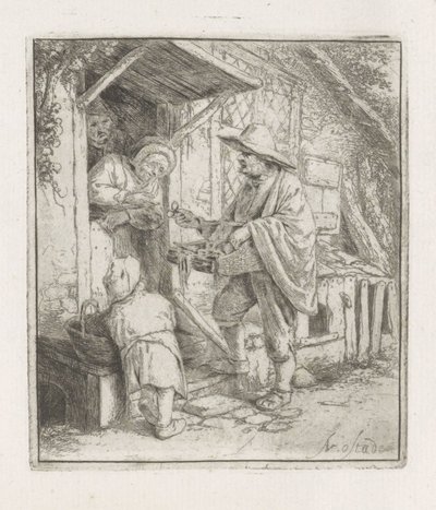 Spectacle Seller with an Old Woman by Adriaen van Ostade