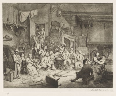 Dance in the Tavern by Adriaen van Ostade