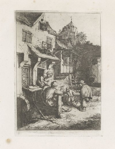 Hunchbacked Violinist in Front of an Inn by Adriaen van Ostade