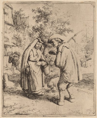 Man and Woman Talking by Adriaen van Ostade