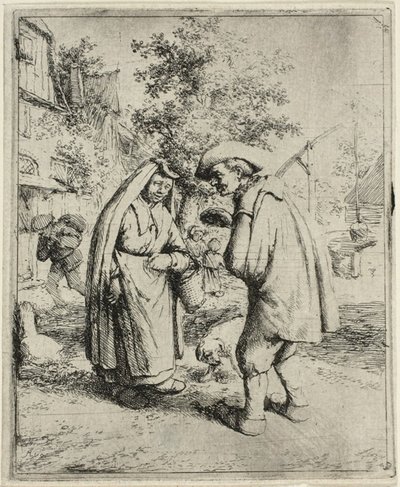 Man and Woman Talking by Adriaen van Ostade