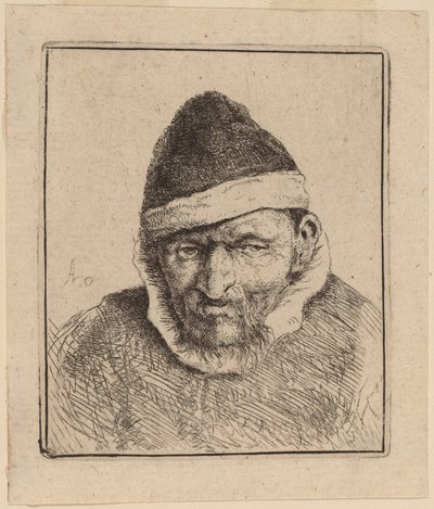 Peasant Wearing a Pointed Cap by Adriaen van Ostade