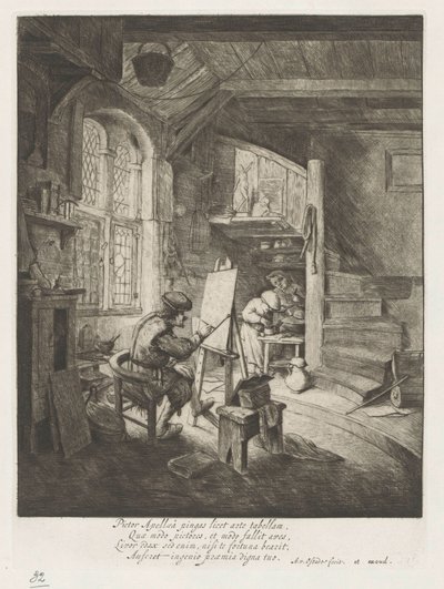 Painter in His Studio by Adriaen van Ostade