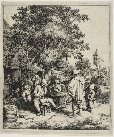 The Fiddler and the Hurdy-Gurdy Boy by Adriaen van Ostade