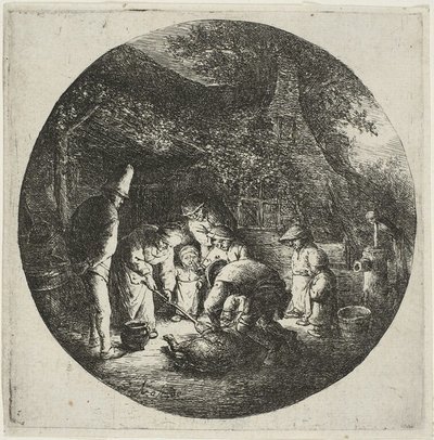 The Pigkillers by Adriaen van Ostade