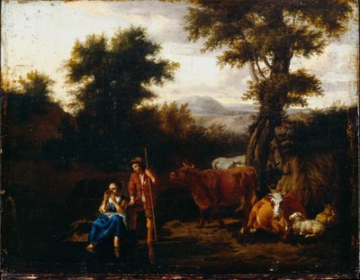 Peasants and Cattle by Adriaen van de Velde