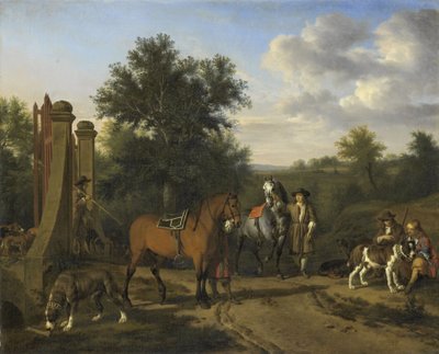 The Hunting Party, 1669 by Adriaen van de Velde