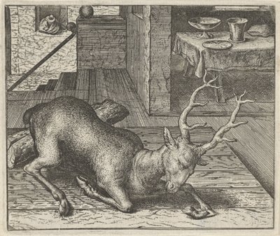 Fable of the Drunken Deer by Egidius  Sadeler (II)