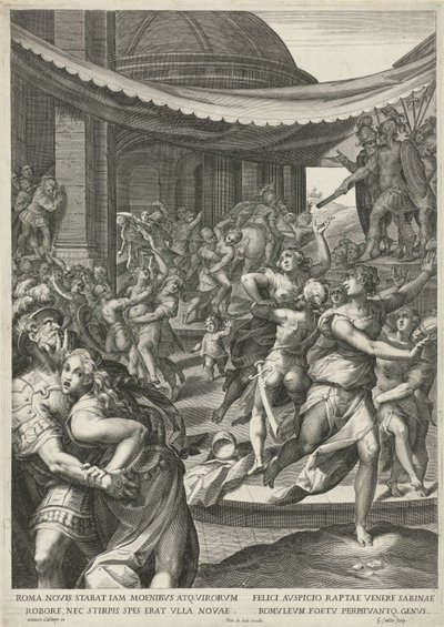Rape of the Sabine Women by Egidius  Sadeler (II)