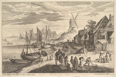 Coast Scene with a Windmill by Aegidius Sadeler II