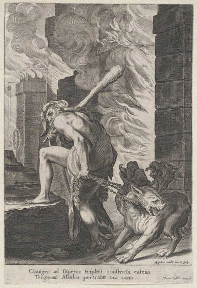 Hercules and Cerberus by Aegidius Sadeler II