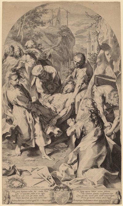 The Entombment by Aegidius Sadeler II after Federico Barocci