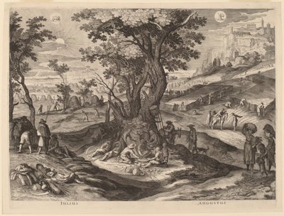 July and August by Aegidius Sadeler II after Paul Bril