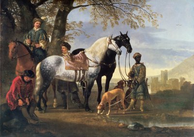 Huntsmen Halted, c.1650 by Aelbert Cuyp