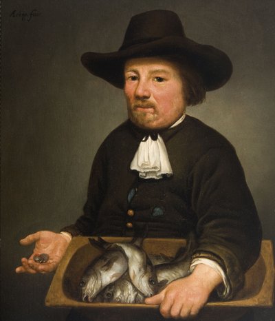 Man with the Bucket of Fish by Aelbert Cuyp