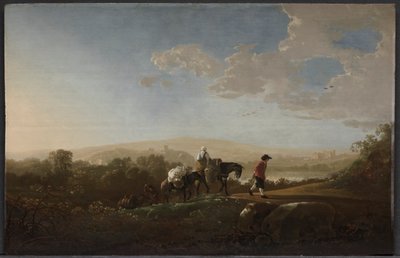 Travelers in Hilly Countryside by Aelbert Cuyp