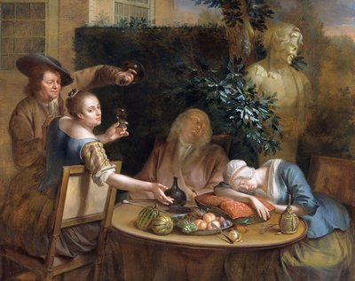 A Drinking Party in the Garden by Aert Schouman