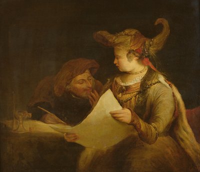 Esther and Mordecai, c.1685 by Aernt de Gelder