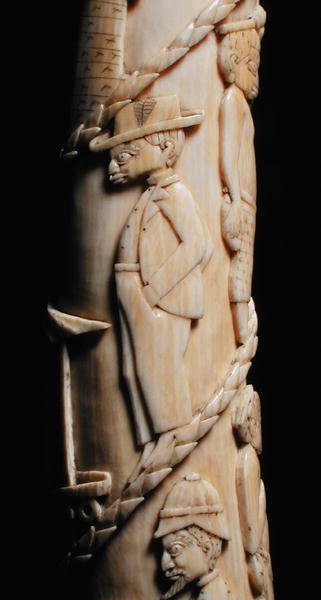 Carved Tusk, Congo (detail) by African