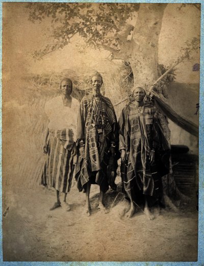 Three Senegalese Men in Traditional Costume by African