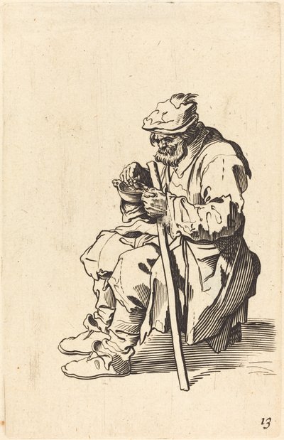 Beggar Eating by After Jacques Callot