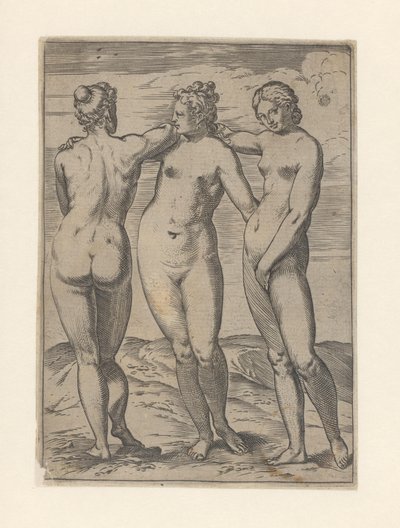 The Three Graces by Agostino Carracci