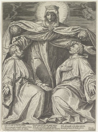 Mary Protects Members of a Brotherhood by Agostino Carracci