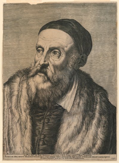 Portrait of Titian by Agostino Carracci