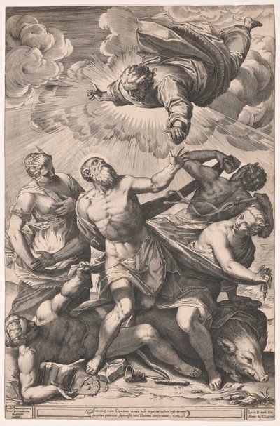 The Temptation of Saint Anthony by Agostino Carracci