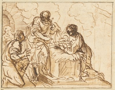 The Adoration of the Shepherds by Agostino Masucci