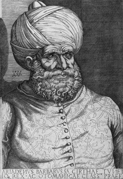 Barbarossa (Khayr ad-Din) (d.1546) 1535 by Agostino Musi