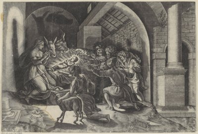 Adoration of the Shepherds by Agostino Veneziano
