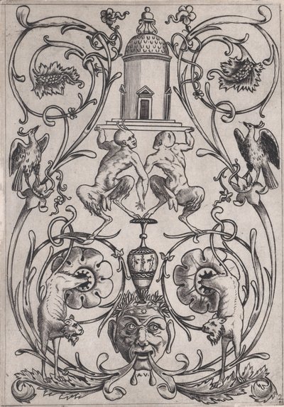 Ornamental Panel by Agostino Veneziano