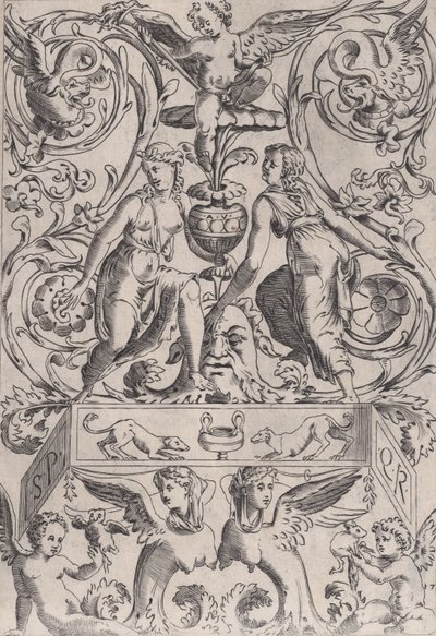 Ornamental Panel by Agostino Veneziano