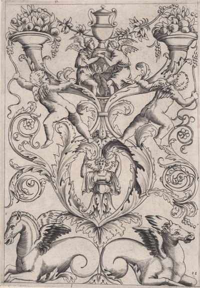 Ornamental Panel by Agostino Veneziano