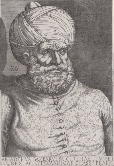 Portrait of Barbarossa by Agostino Veneziano