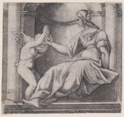 Prudence by Agostino Veneziano