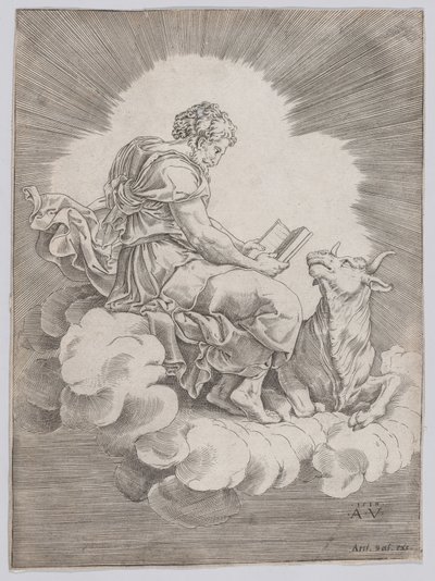 Saint Luke by Agostino Veneziano