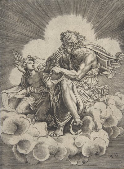 Saint Matthew by Agostino Veneziano