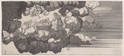 The News Brought to Olympus, dated 1516 by Agostino Veneziano