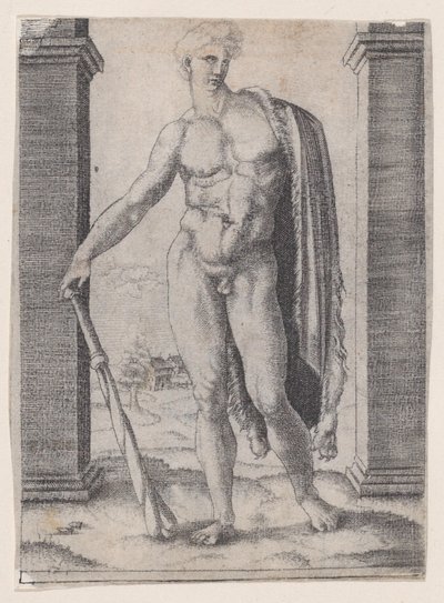 Young Hercules by Agostino Veneziano