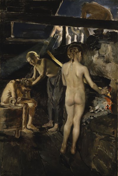 In the Sauna by Akseli Gallen Kallela