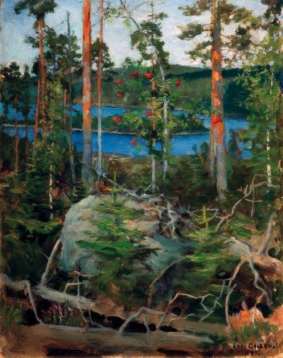 Landscape at Lake Jama by Akseli Valdemar Gallen Kallela