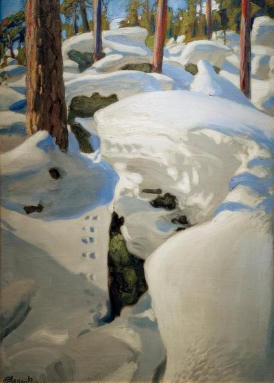 Lynx Cave by Akseli Valdemar Gallen Kallela