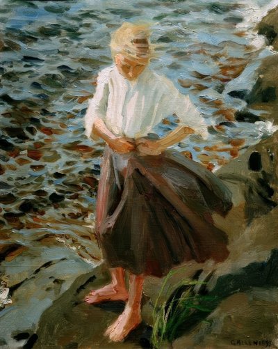 Girl in the Wind by Akseli Valdemar Gallen Kallela