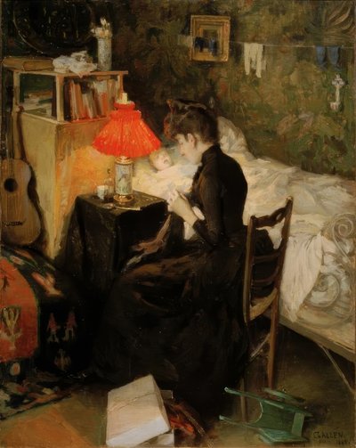 Mother with Sick Child by Akseli Valdemar Gallen Kallela